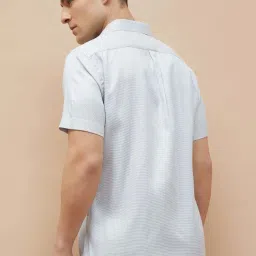 Code By Lifestyle White Regular Fit Textured Shirts image 2