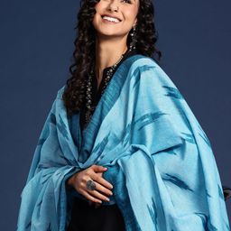 Taavi Woven Design Pure Cotton Ikat Dupatta-image-17