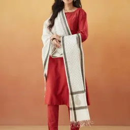 Fabindia Beige Printed Dupatta-picture-47