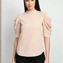 Exude Peach Plain Top-picture-9
