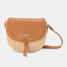 Forever Glam by Pantaloons Brown Sling Handbag-image-14