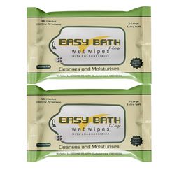 easybath Set Of 2 Wet Wipes Moisturizing Microwaveable Bed Bath Towels - 10 Pulls Each-29