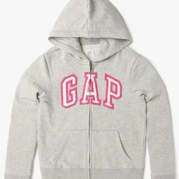 GAP Girls Ltgrey Embroidered Hoodie-image-10