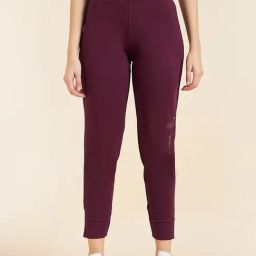 Sweet Dreams Purple Mid Rise Sports Joggers-image-40