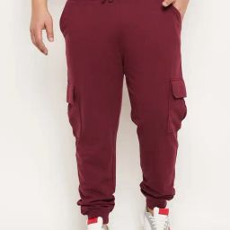Club York Maroon Regular Fit Joggers-image-68