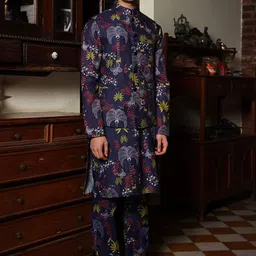PATR Printed Woven Nehru Jacket-14