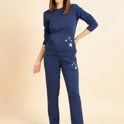 Sweet Dreams Navy Regular Fit Tropical Tracksuits-picture-34
