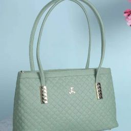 Mochi Light Green Quilted Large Shoulder Handbag-96