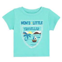 Miniklub Boys Green Knit Digital Print Regular Fit T-Shirt-image-90