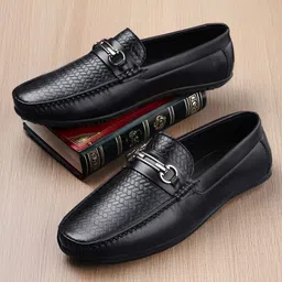 Thivim Men Leather Formal Loafers-image-68