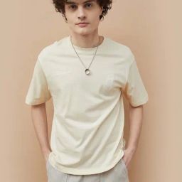 Forca By Lifestyle Beige Cotton Regular Fit Printed T-Shirts-image-47