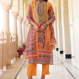 KALINI Women Ethnic Motifs Printed Kurta with Trousers & Dupatta-picture-12