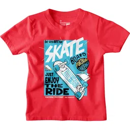 BonOrganik Boys Graphic Printed Round Neck Cotton T-shirt-32