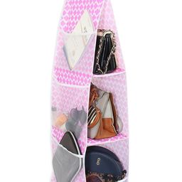 prettykrafts Pink & White Geometric Printed Foldable Hanging Organiser-15