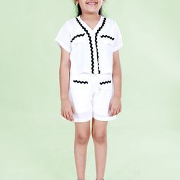 KiddoPanti Girls Pure Cotton Top With Shorts-picture-11