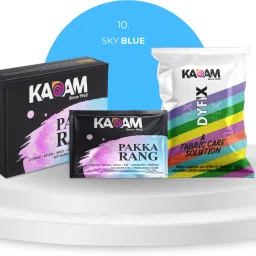 Pakka Rang Permanent Fabric Dye Colour | Shade No.10: Sky Blue | 25g Pack-21