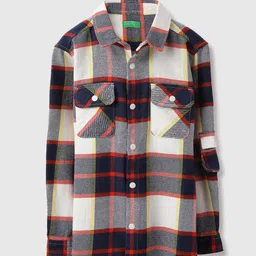 United Colors of Benetton Boys Tartan Checks Opaque Checked Casual Shirt-picture-36