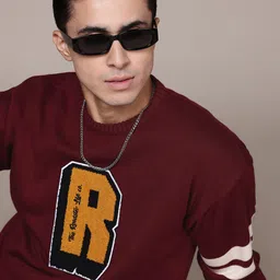 Roadster The Lifestyle Co. Acrylic Applique Detail Pullover-image-75