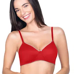 Amante Red Non Wired Padded T-Shirt Bra-17