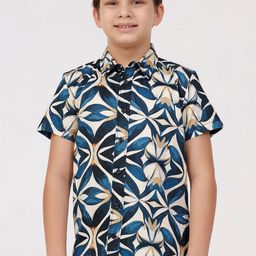 KATE & OSCAR Boys Opaque Printed Casual Shirt-image-40