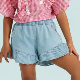 Kookie Kids Denim Shorts Washed - Blue-image-78