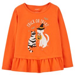 Carter's Trick Or Treat Peplum Jersey Tee - Orange-image-98