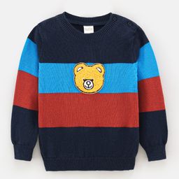 Bonfino Full Sleeves Embroidered Sweater - Multicolor-image-29