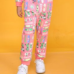 Anthrilo Skateboard Printed Fleece Joggers - Pink-picture-34