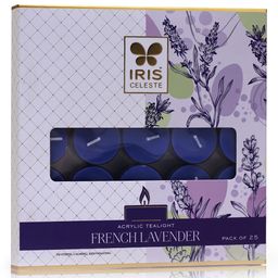 Iris Celeste Acrylic Tealights with French Lavender Fragrance - Set of 25 Tealights-15