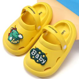 Babyoye Clogs with Back Strap Closure - Yellow-image-60