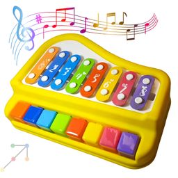 NEGOCIO Playtime Xylophone for Kids, 2-in-1 Music Set, 8-Scale XyloPiano & Keyboard Toy for kids 3+ Interactive, Durable, Safe, Colorful Musical Instrument- PACK OF 1- COLOR MAY VARY-2