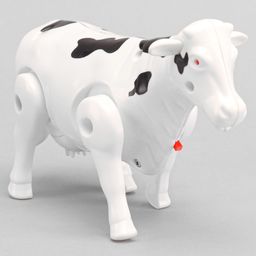 Kiddybuddy Walking Musical Milch Cow Toy With Light - White & Black-image-25