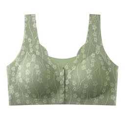 Bella Mama Nursing Padded Bra With Floral Design - Light Green-image-67