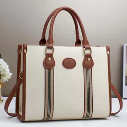 SYGA Elegant Vertical Square Handbag for Women Stylish & Practical (Beige)-picture-39