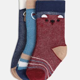 MINI KLUB Boys Pack Of 3 Printed Ankle-Length Socks-10