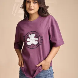 GIBBONTE Graphic Printed Drop-Shoulder Sleeves Pure Cotton T-shirt-picture-26