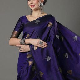 Kriyansh Women Purple Sarees-image-20