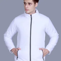 SANHOK Men Mock Collar Solid Lightweight Tailored Jacket-picture-26