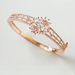 Manuvi Jewels Rose Gold Metal Bracelet-image-31