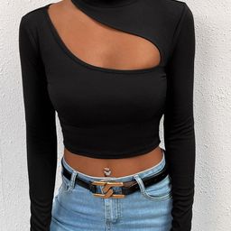 StyleCast Women Solid High Neck Crop Top-image-42