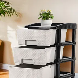 RUBOXA Black Set of 1 Regular Drawer Organiser Organisers-133