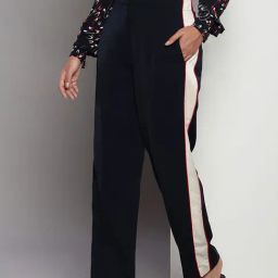 Tommy Hilfiger Navy Slim Fit Structured Trousers-image-19
