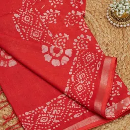 Soch Red Cotton Printed Dupatta image 2