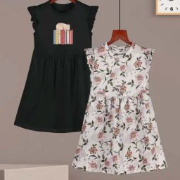 HELLCAT Girls Black & Lavender Floral Dresses-image-90