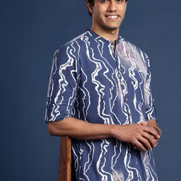 Taavi Pure Cotton Printed Dabu Short Kurta-image-62