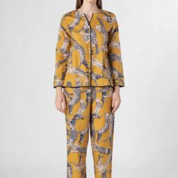 SAY Yellow Printed Pyjamas Set-picture-2