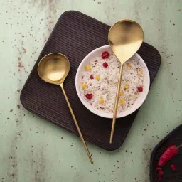 ellementry Aura Golden Stainless Steel Serving Spoons - Set of 2-32