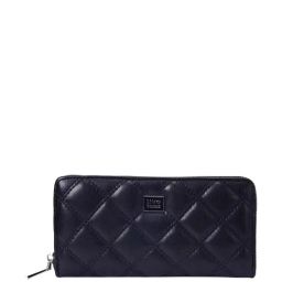 Lino Perros BlackQuilted Zip Around Wallet for Women-37