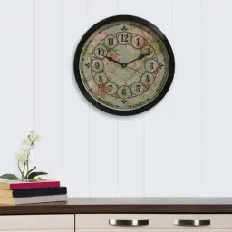 eCraftIndia Designer Round Analog Black Wall Clock-image-46