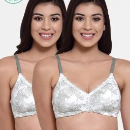 Inner Sense Green Non Wired Padded Bralette Bra (Pack Of 2)-image-29